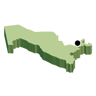 ウズベキスタン共和国無料フリーイラスト｜首都・立体(緑)